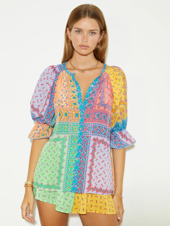 BOTEH BON BON S/S SILK BLOUSE