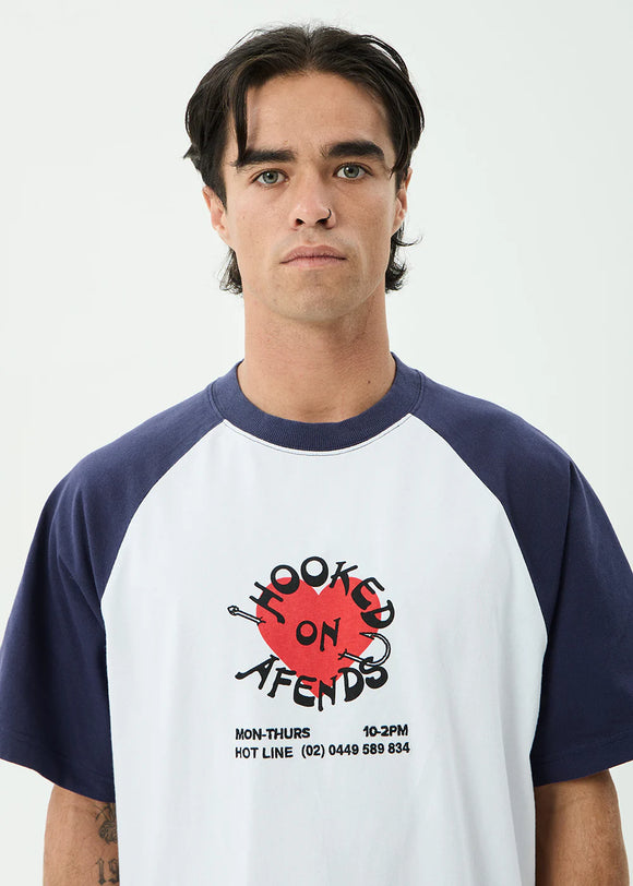 AFENDS HOOKED HEAVYWEIGHT RAGLAN TEE