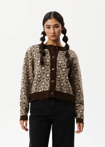 AFENDS DANDY FLORAL KNITTED CARDI