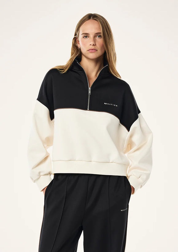 PE NATION BOUNDLESS ZIP NECK CREW