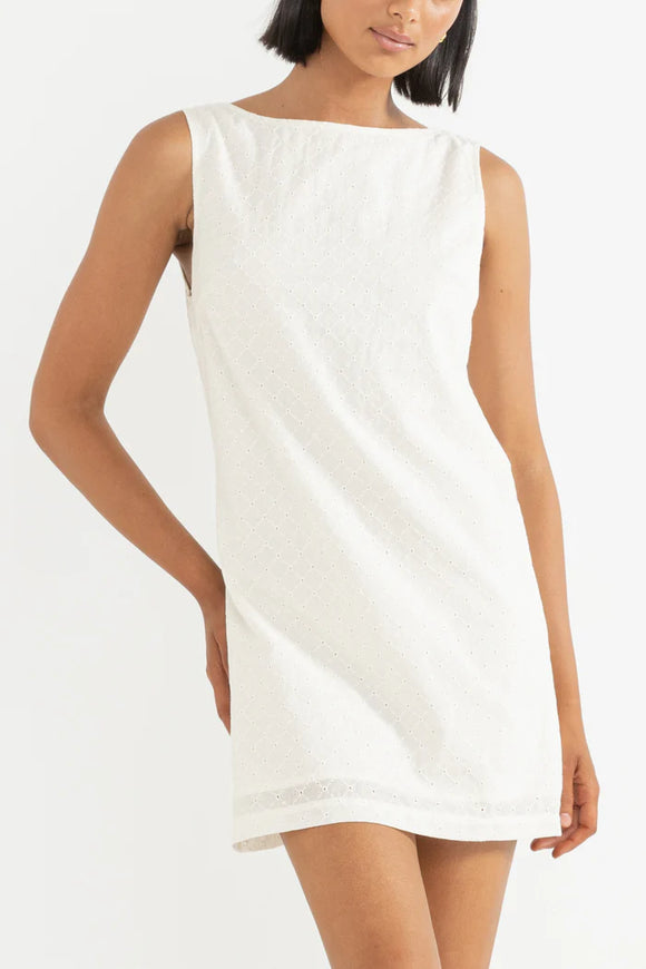 RHYTHM PORTO EYELET MINI DRESS