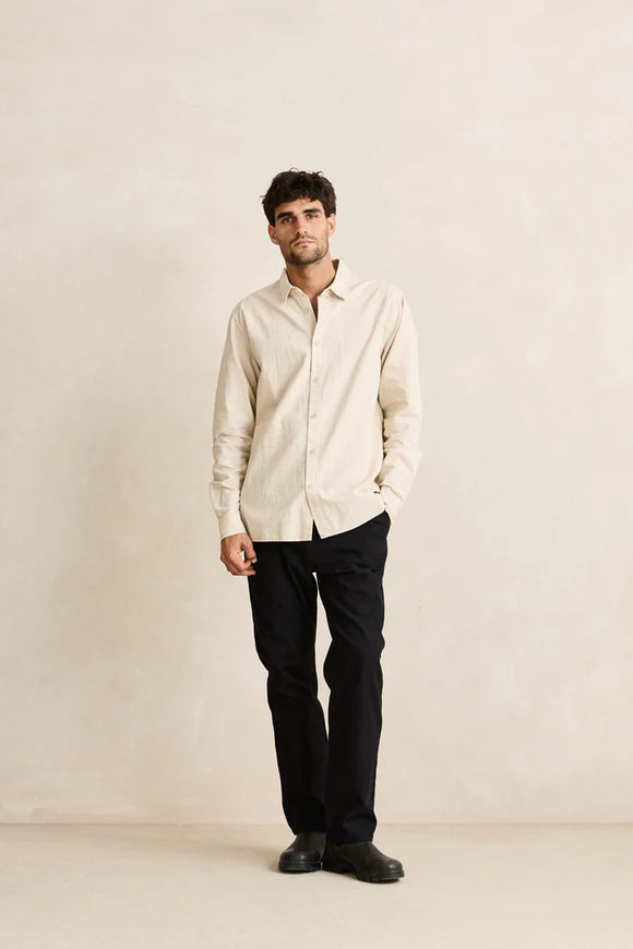 RHYTHM CLASSIC LINEN LS SHIRT - Corner Surf Shop