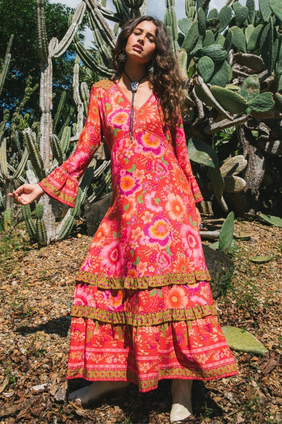 NINE LIVES PEACE MAXI DRESS