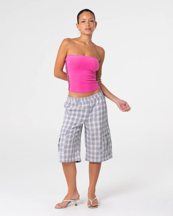 RUSTY LAMAR TOWELLING SKINMMER TUBE TOP