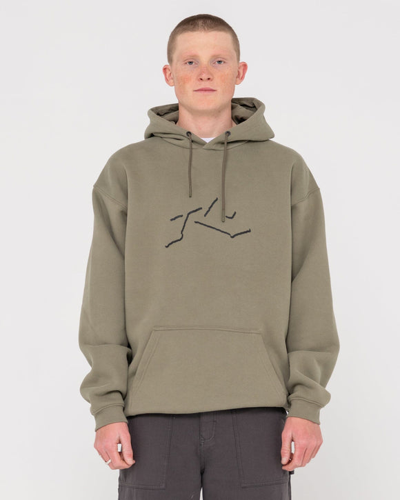 RUSTY SHADOW R RELAXED SUPER FLEECE HOODIE