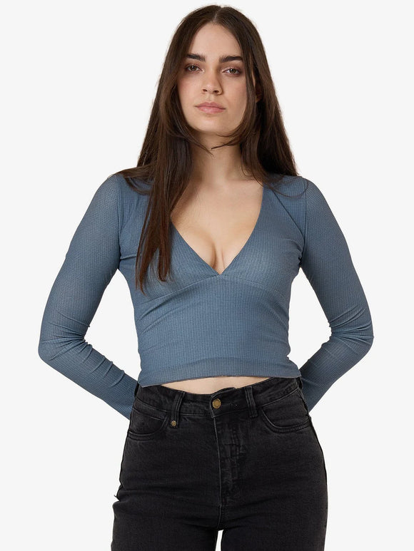 THRILLS VERTIGO PLAID L/S TOP