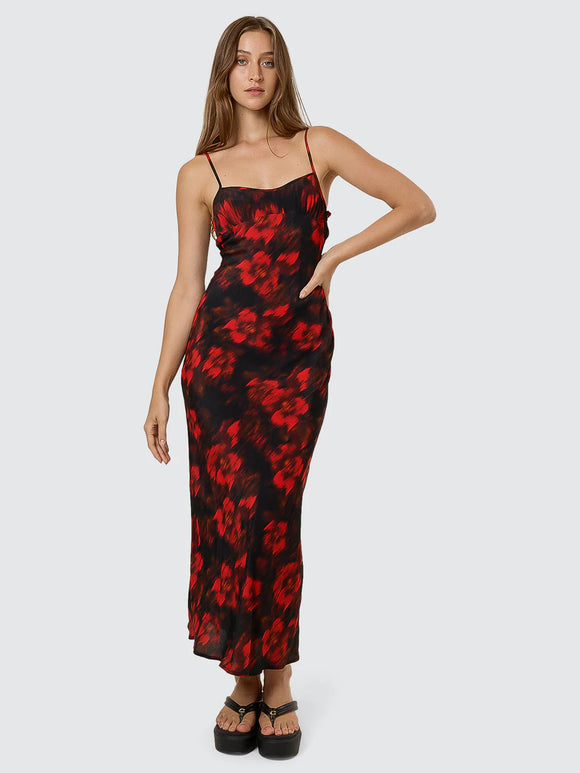 thrills red dress THRILLS - SCARLETT KNIT HALTER DRESS