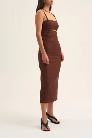 Fitted top midi dress